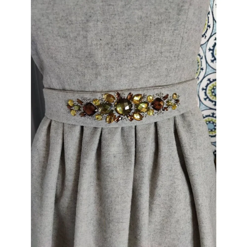 Banana Republic Shoulderless Wool Blend Dress with Jeweled Belt - Picture 2 of 8